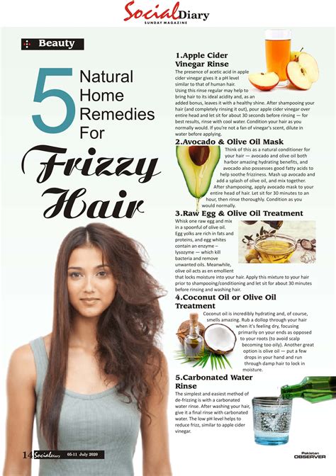 5 Natural Home Remedies For Frizzy Hair Social Diary