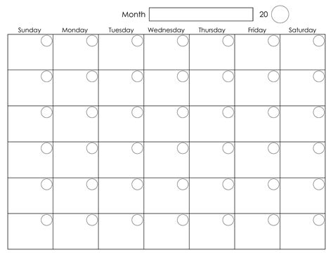 Printable Calendar Free Printable Blank Calendar