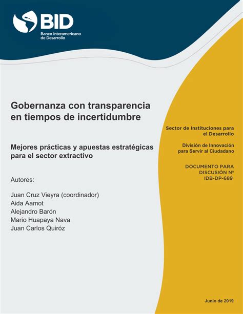 PDF Gobernanza Con Transparencia En Tiempos De Incertidumbre Mejores