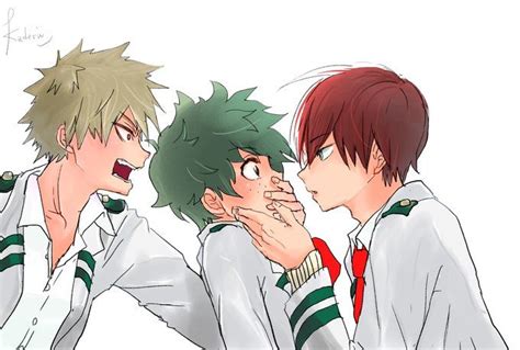 Bnha Deku Kacchan Shouto My Hero Academia Shouto My Hero Academia