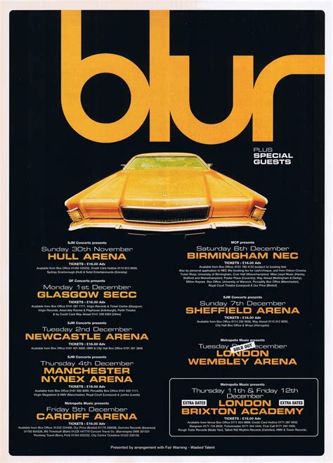 Blur Uk Tour 1997