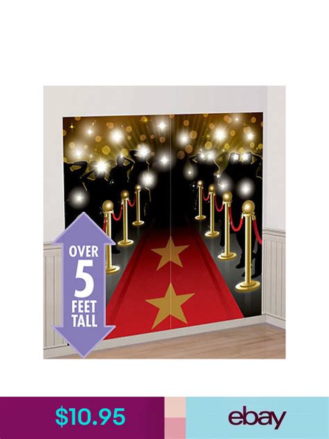 Maybe you would like to learn more about one of these? HOLLYWOOD RED CARPET movie night SCENE SETTER party wall decor kit paparazzi | Hollywood red ...