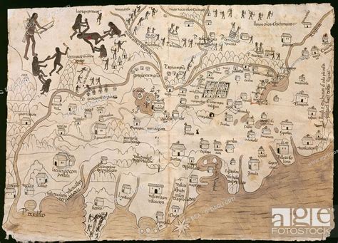 Cartography Mexico 16th Century Map Of Nueva Galicia Historic