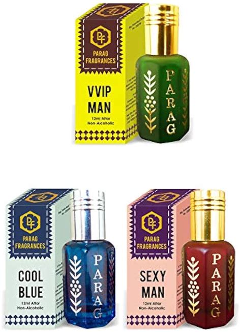 Parag Fragrances Vip Man Cool Blue And Sexy Man Attar 12ml Each Total