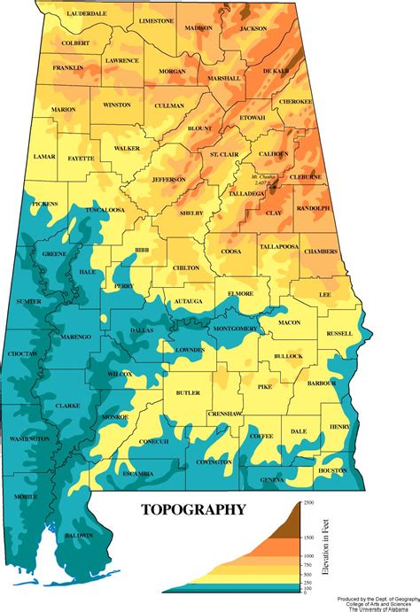 Elevation Map Of Alabama Hiking In Map