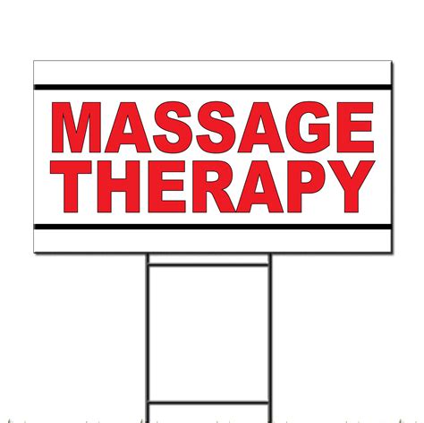 Massage Therapy Red Corrugated Plastic Yard Sign Free Stakes Ebay