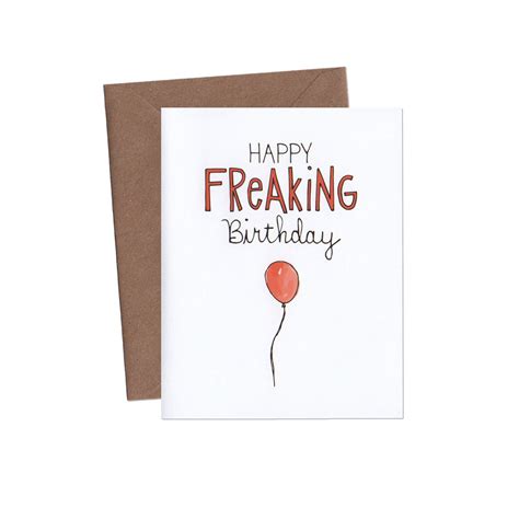 Happy Freaking Birthday Card Funny Birthday Card Funny Etsy Funny
