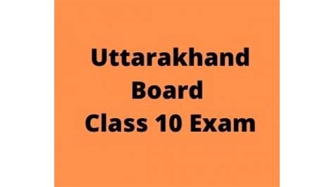 Uttarakhand Board Class 10