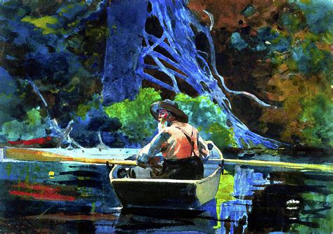 The Adirondack Guide Painting By Winslow Homer Fine Art America