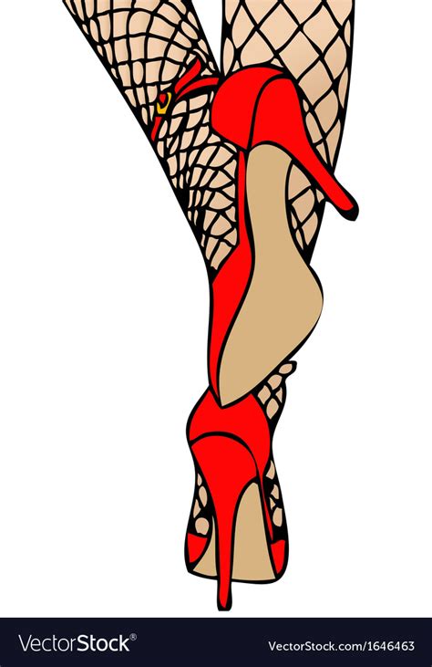 High Heels And Fishnet Vector Art Download Vectors 1646463