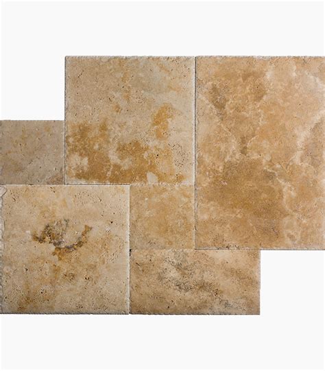 French Pattern Country Classic Brushed Travertine Tile