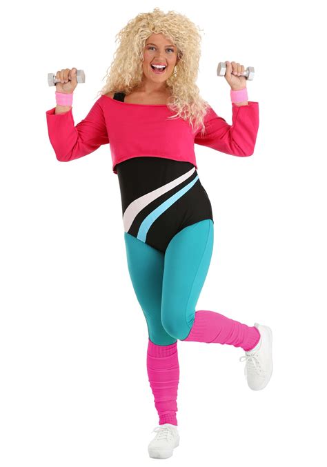 Womens 80s Workout Girl Costume