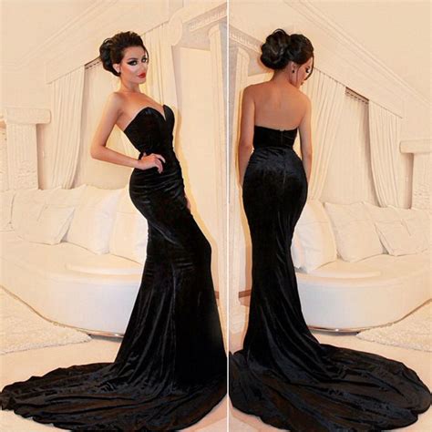 Sleeveless Black Prom Dressmermaid Formal Occasion Dresslong