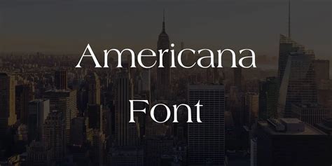 Americana Font Free Download