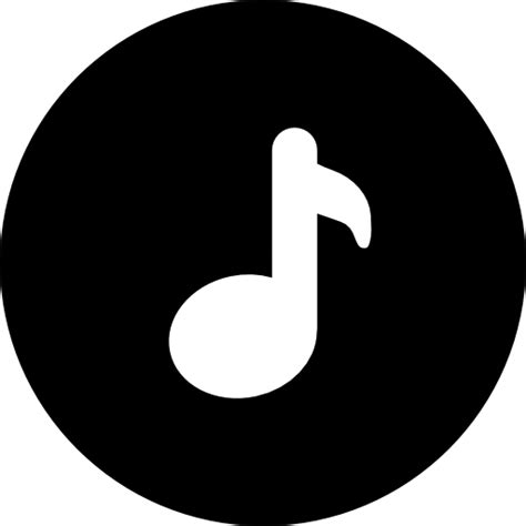 Musik Note In Einem Kreis Kostenlose Icon