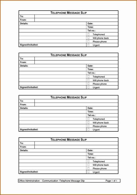 Phone Message Log Template Templates Word Template Messages