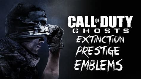 Call Of Duty Ghosts Extinction Prestige Emblems Youtube