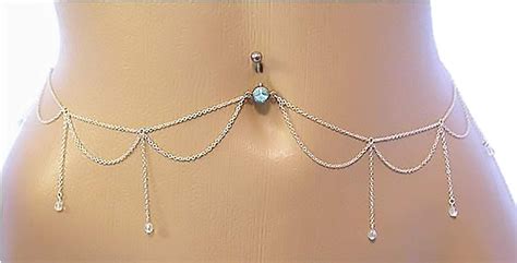 Body Accentz® Belly Button Ring Navel Body Jewelry Dangle Waist Chain 14 Gauge Pp121 Body