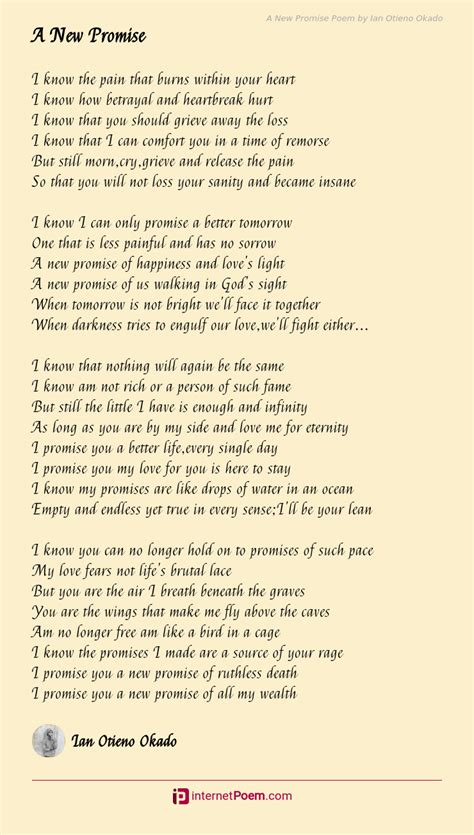 A New Promise Poem By Ian Otieno Okado