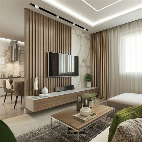 Small place living room, love the division wall | Living ...