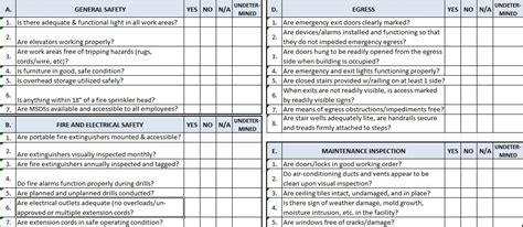 Facility Maintenance Checklist Template Format Word And Excel Excel Tmp
