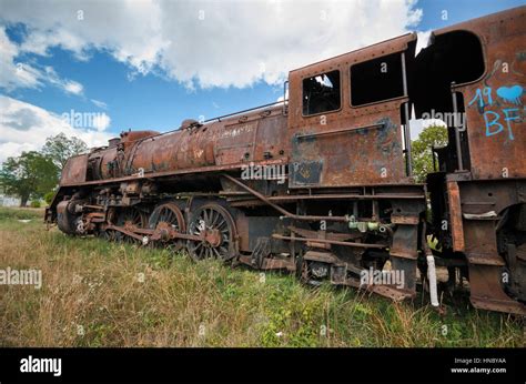 Abandoned Rusty Steam Locomotive Stock Photo Royalty Free Image