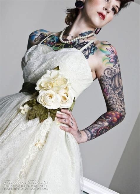 Wedding Sleeves Brides With Tattoos Tattoos For Women Tattooed Brides