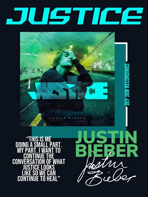 Justin Bieber Justice Poster Print Wall Art Music Etsy
