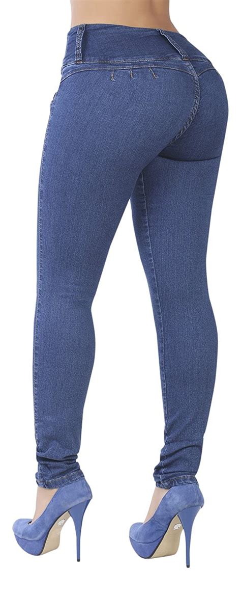 Curvify 764 Womens Butt Lifting Skinny Jeans High Rise Waist Brazilian