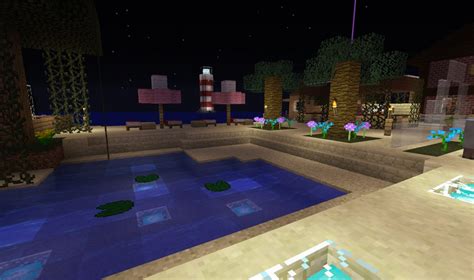 Beach Club With Pool And Bar In Minecraft Bauen Minecraft