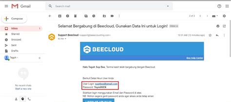 Email ilsung utama / lowongan kerja pt. Email Konfirmasi Beecloud (Informasi Password Login Utama) - Bee.id