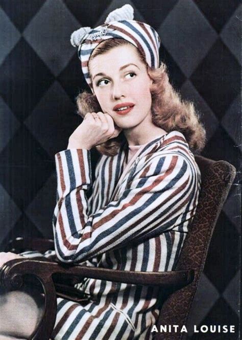 Actress Anita Louise Rocking Red White And Blue Stripes Vintage