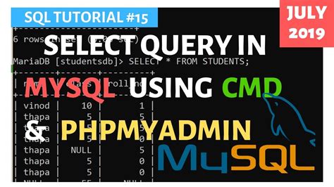 Mysql 15 Mysql Select Query In Hindi Show Tables Data Using Select