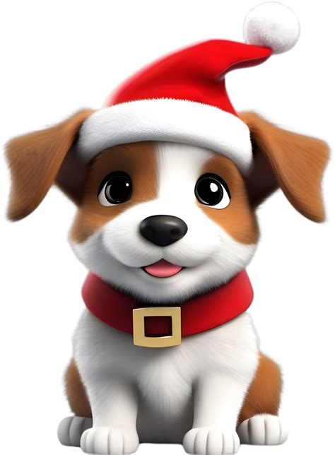 Ai Generated Puppy At A Christmas Themed Party Ai Generated 34904565 Png