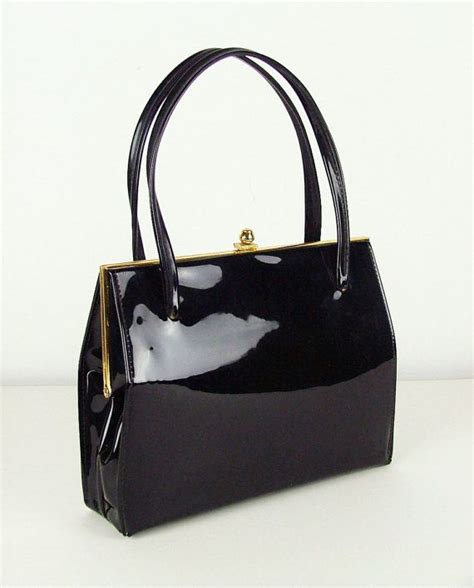 Vintage Black Patent Leather Handbags