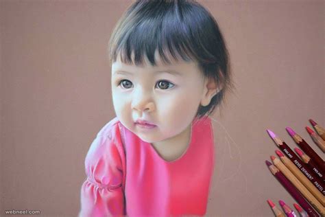 Create your own unique greeting on a baby pic card from zazzle. Baby Color Pencil Drawing By Ericjean Pouillet