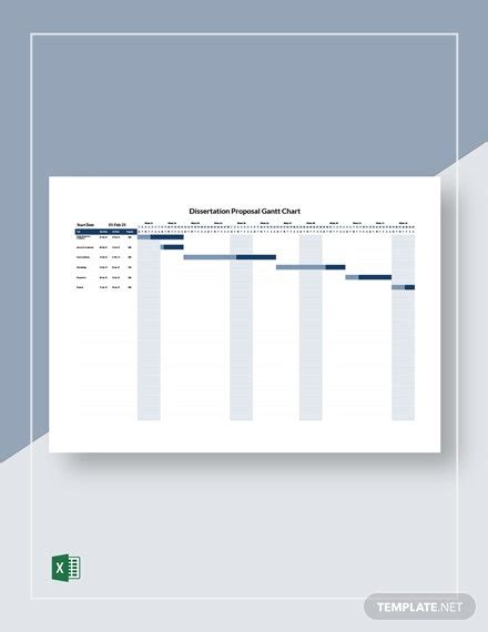 Example Dissertation Gantt Chart Template Excel