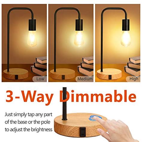 3 Way Touch Control Dimmable Table Lamp With 2 Usb Charging Ports Ac