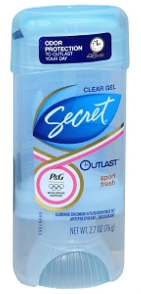 Secret Outlast Antiperspirant And Deodorant Clear Gel Sport Fresh 27 Oz