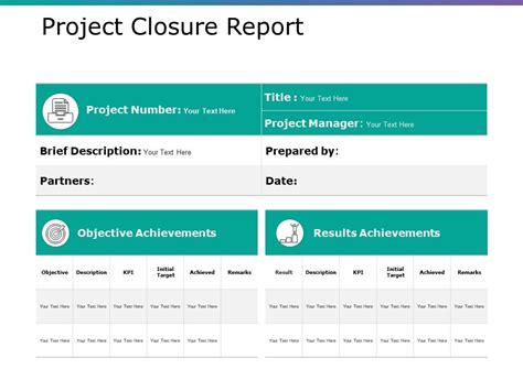 Project Closure Report Template Ppt Professional Templates