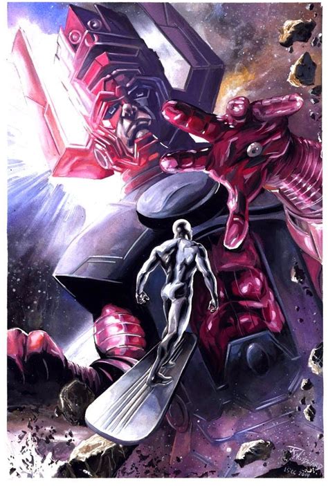 Galactus And Silver Surfer By Jk Woodward Silver Surfer Galactus