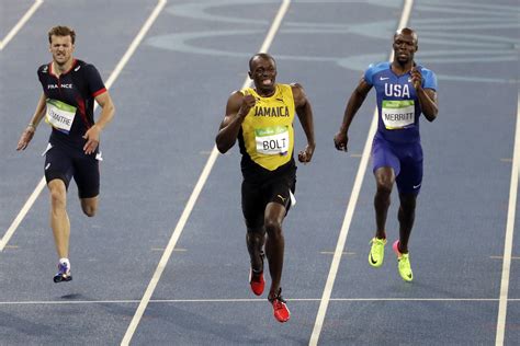 bolt takes olympic 200m but comes short of record the columbian