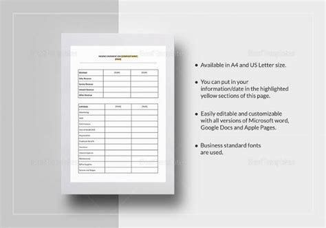 sample cash flow statements sample templates