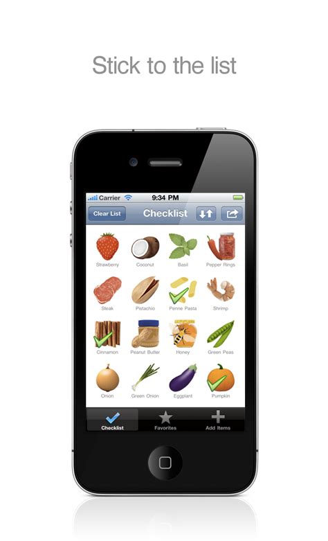 Completing tasks involves ticking off the box to. Create a grocery list without typing. NeedFood (The Visual ...