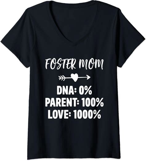 Womens Foster Parent Mom Loving Foster Care V Neck T Shirt