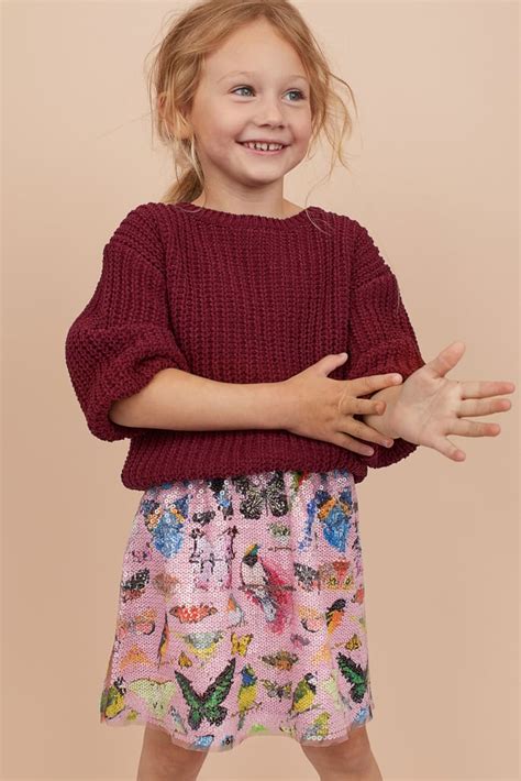 Handm Patterned Sequin Skirt And Knit Sweater The Cutest Handm Kids