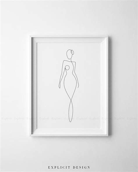 Prints Minimalist Nude Female Art Print Set Of Abstract Woman Body Art Printable Line Art