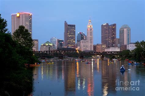 Downtown Skyline Of Columbus Ohio Photograph By Bill Cobb
