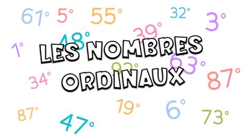 Números Ordinales En Francés Francés Con Olivier