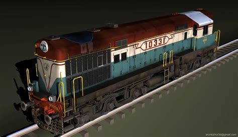 Arun Kishor Indian Locomotive Class Wdm 2 3d Model And Texture
